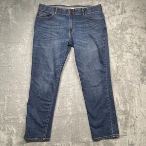 Lee Straight Taper Jeans Mens 40x32 Blue Stretch Denim Medium Wash